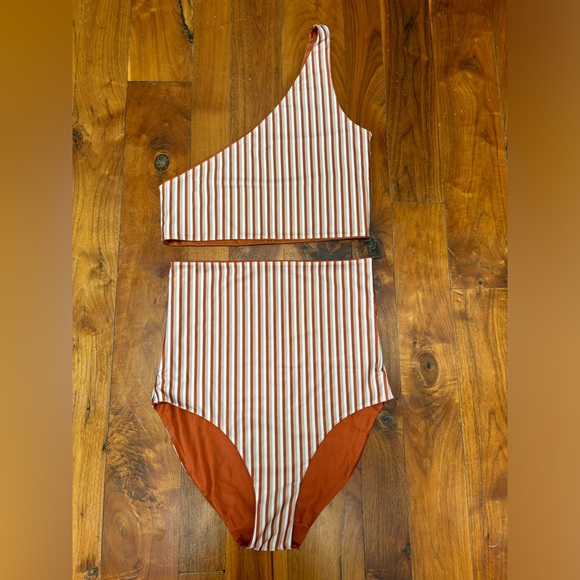 BAIIA High Waist Bikini Set Reversible Striped 8 - Picture 4 of 10